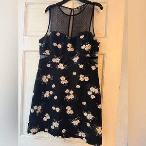 Woman’s Express Floral Black Dress